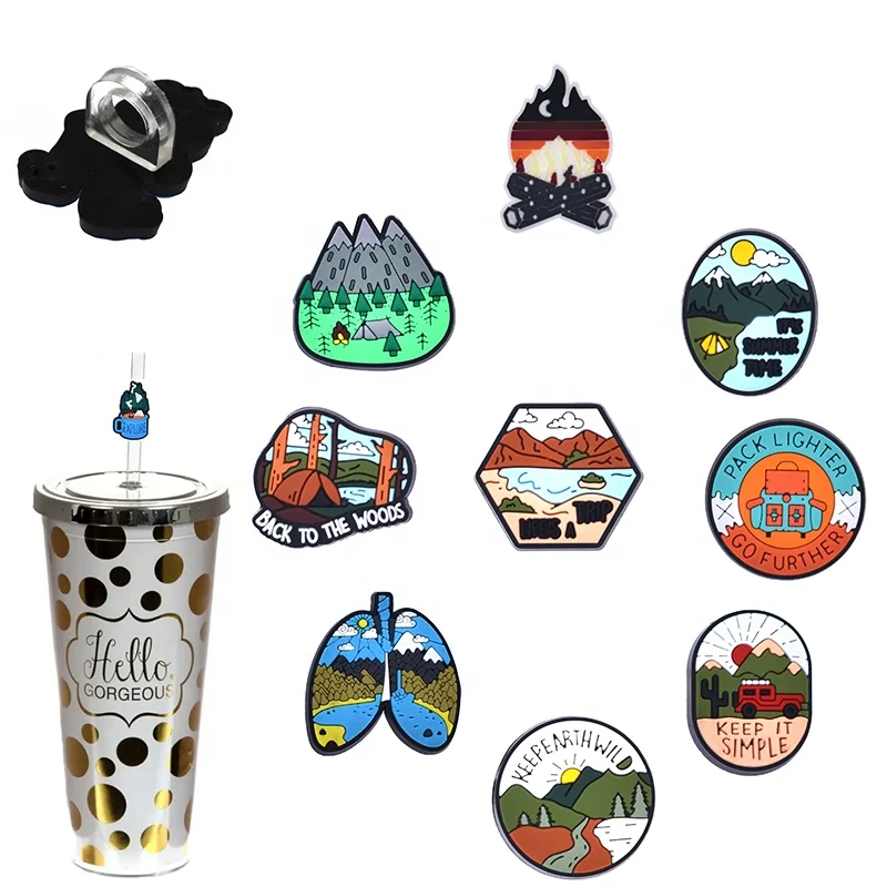 natural environment spring summer autumn winter camping straw topper drinking charm for teen adults