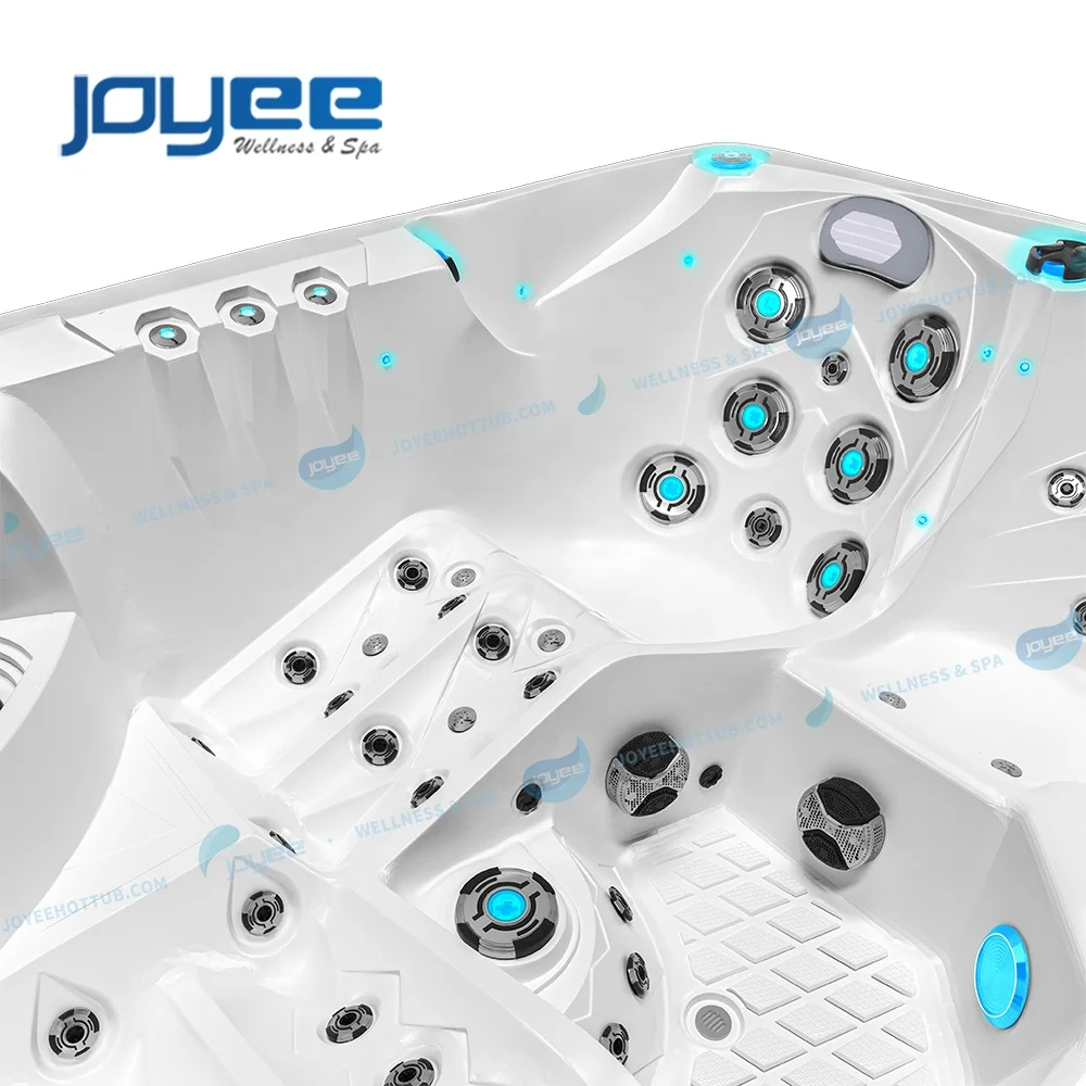 JOYEE Top Sale Outdoor Freestanding 5 Persons Air Bubble Massage Hot Tub Spa With BalBoa System And Ozone