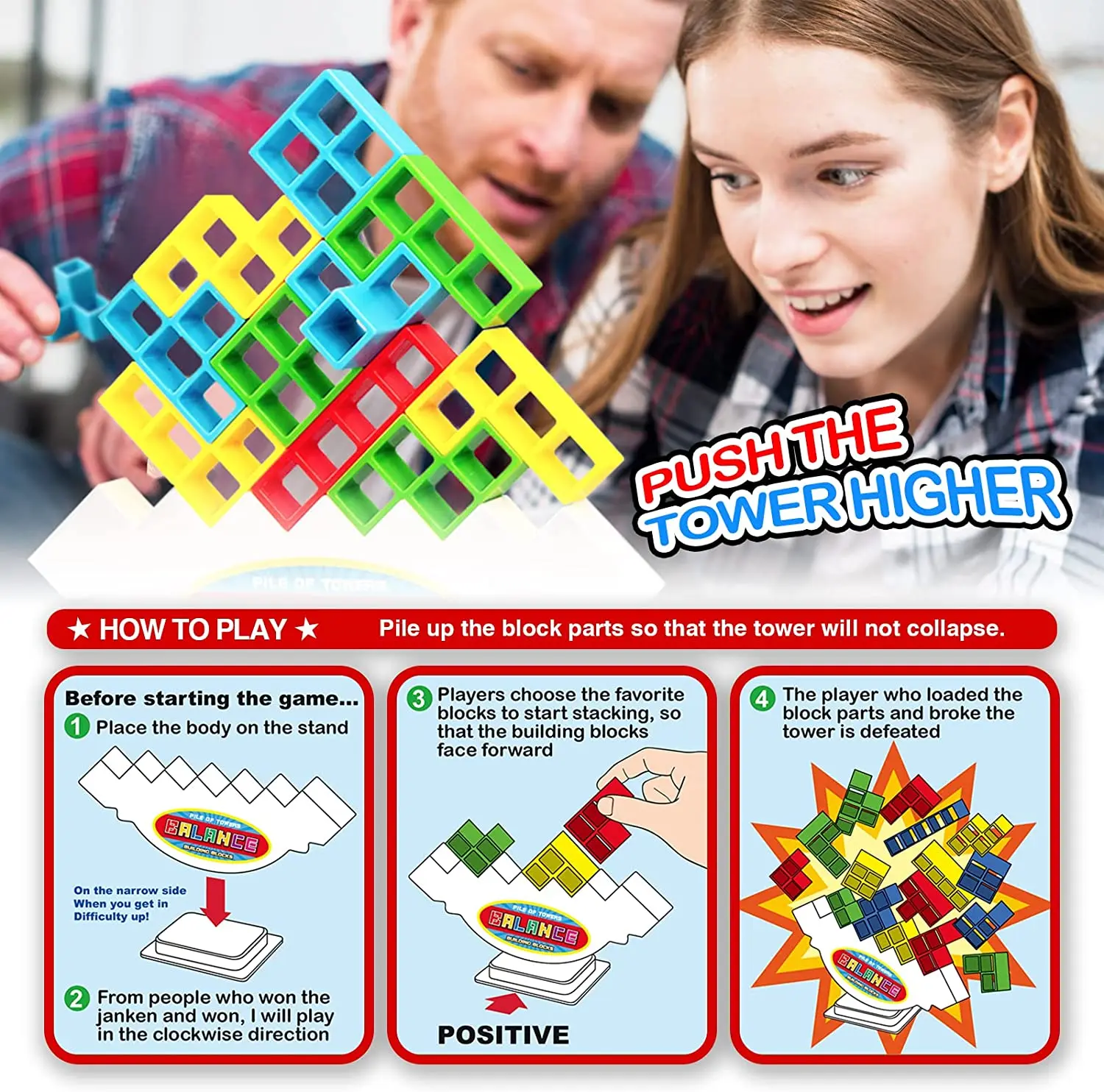 Stackable Russia Building Blocks Balance Game Toy Interactive Toys Gift Educational Toys For Kids Swing Building Blocks