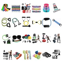 Pull Up Assist Band System with Handles, Door Anchor, Leg Sponge Pad for Strength Workouts Training