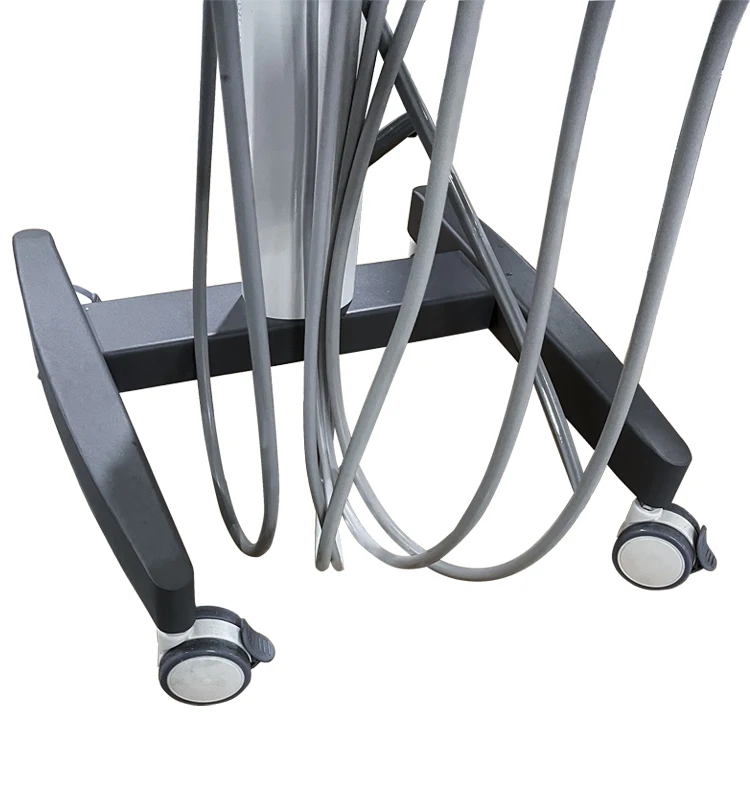 Mobile cart portable dental chair with fiber hand pieces tube scaler dental unit cart