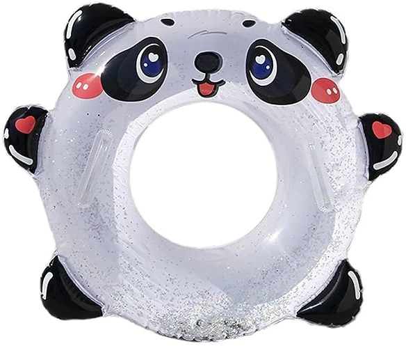 2023 Hot Sale Customize PVC Inflatable Panda Swim Ring Floating Toys for Pool and Outdoor