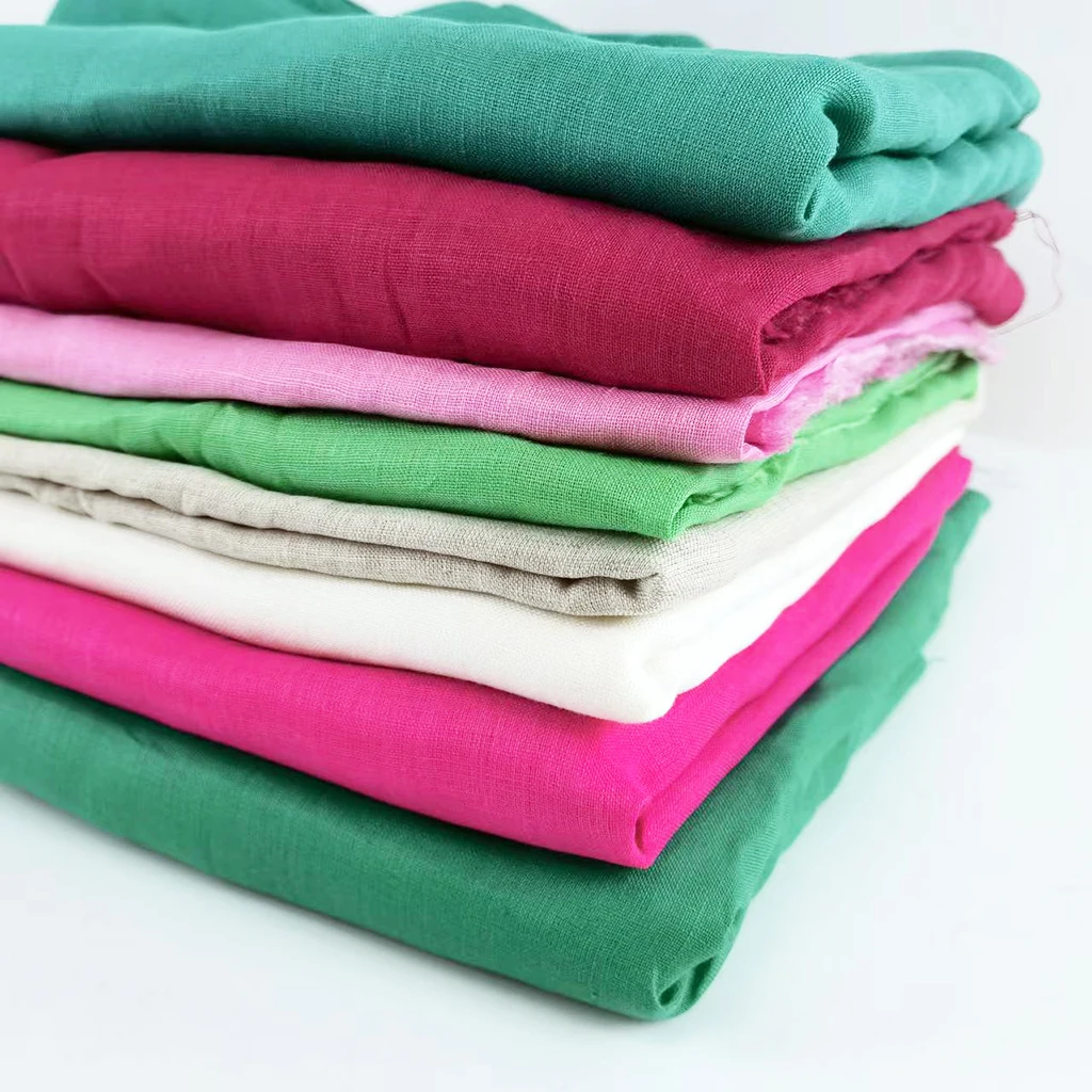 Hot sell  light weight 100% pure linen fabric for summer cloth