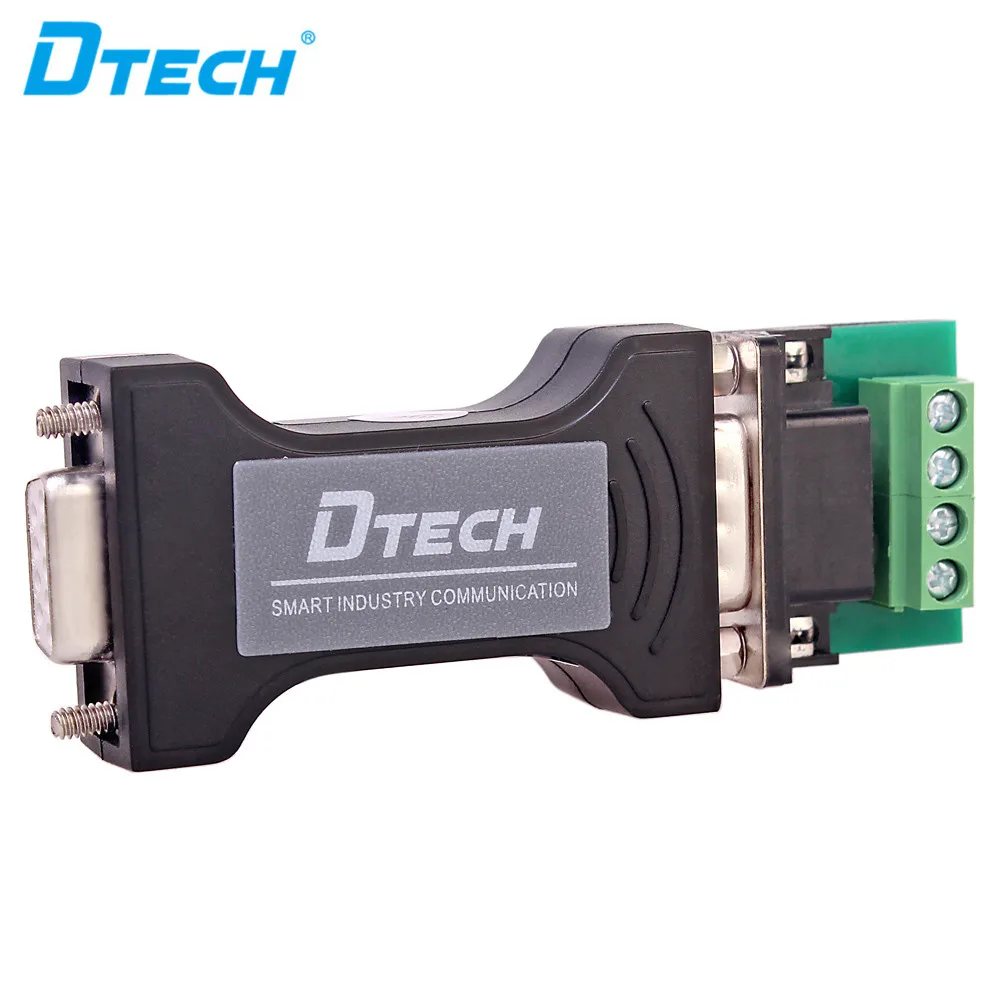 DTECH high quality industrial passive RS232 to RS485/RS422 converter serial communication data converter adapter mini-size DB9