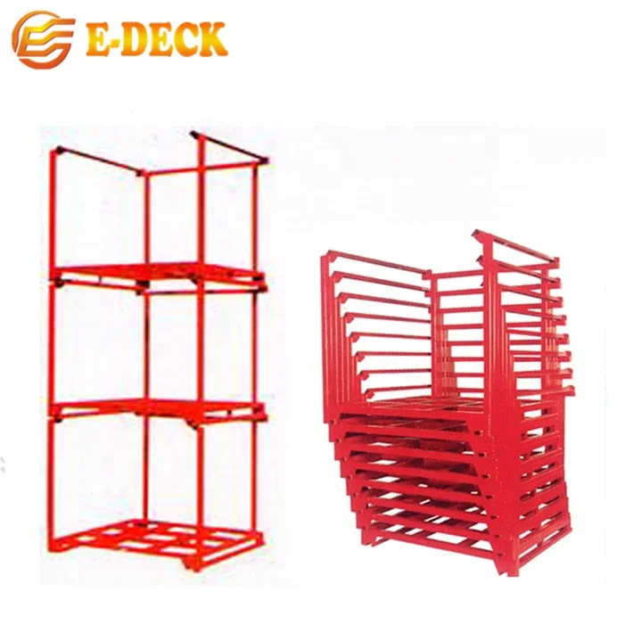 Foldable hot sale metal industrial warehouse storage commercial transport welded rigid portable stacking nestainer racks