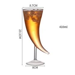 Unique cocktail glass heart ox horn pipe jellyfish women body shaped goblet wine martini glasses