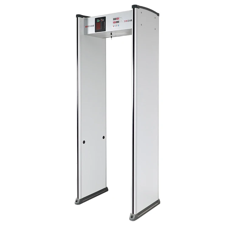 Office building security door frame walk through metal detector archway metal detector