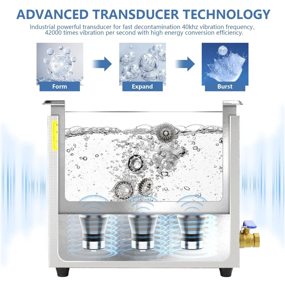 Ultrasonic Cleaning Machine 30L Ultrasonic Bath Parts Washer Machine Retainer Glasses Ultrasonic Cleaner