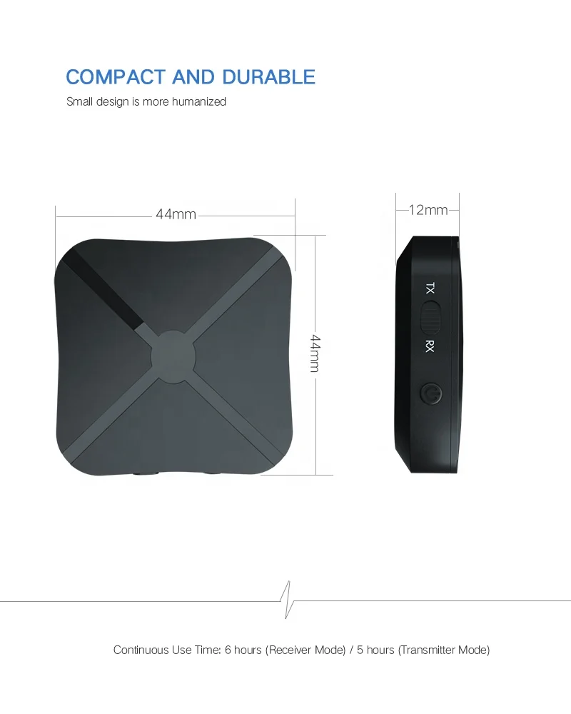 
High Quality Aux 3.5mm Jack wireless Transmitter Receiver 2-in-1 Wireless Audio Receiver Adapter 5.0 