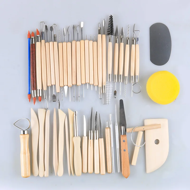 Giorgione 54pcs Clay Tools Pottery Clay Wooden Handle Hot Sell Modeling Tools Sculpture Set