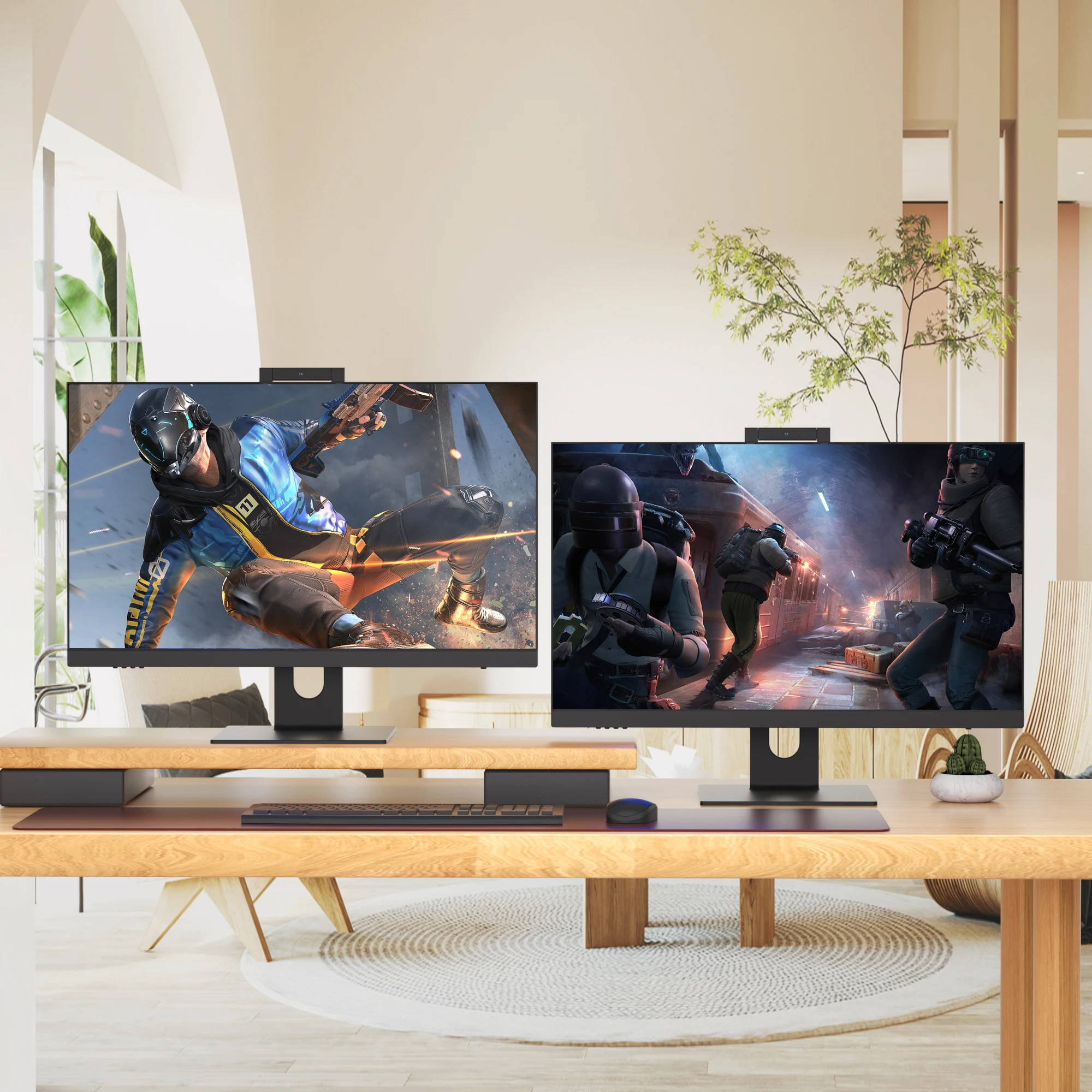 AIO Monoblock gaming desktop Computer Touch Screen 24 27 inch core I3 I5 I7 I9 wifi5 2K resolution Office All in one PC