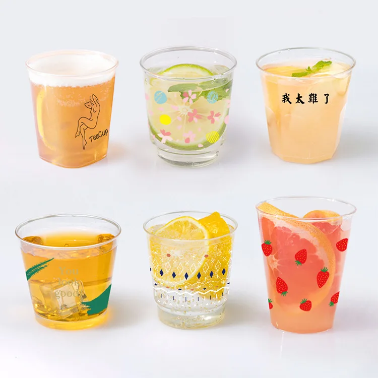 Wholesale Eco Custom 2 3 4 5 6 7 9 12 Oz Coffee Smoothie Beverage Plastic Cups Disposable Plastic Cup