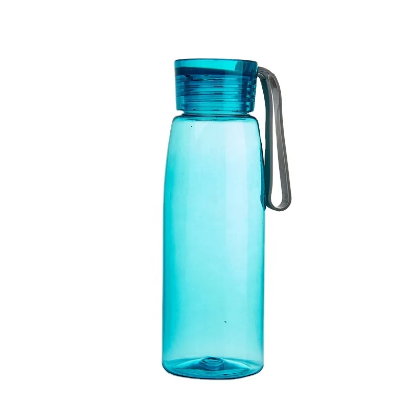400ml New Arrival Eco-friendly Stylish Colorful Clear Non-Toxic With Silicone Lanyard Plastic Water Bottle