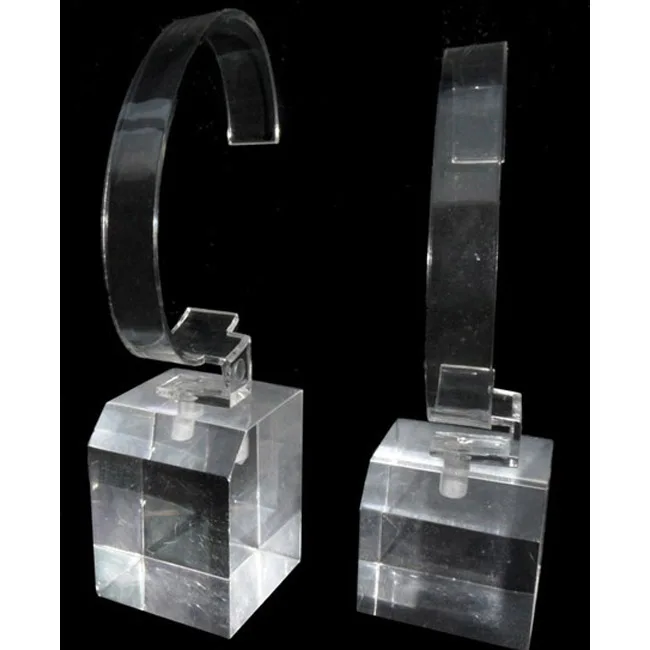 Custom clear acrylic simplified watch display/Acrylic Risers Display