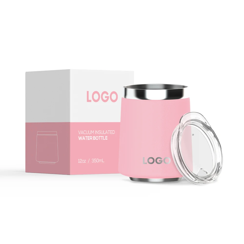 Factory Wholesale Stainless Steel 304 18/8 Coffee Mug 12oz 360ml Egg Shaped Double Walled Vacuum Customized Wine Tumbler