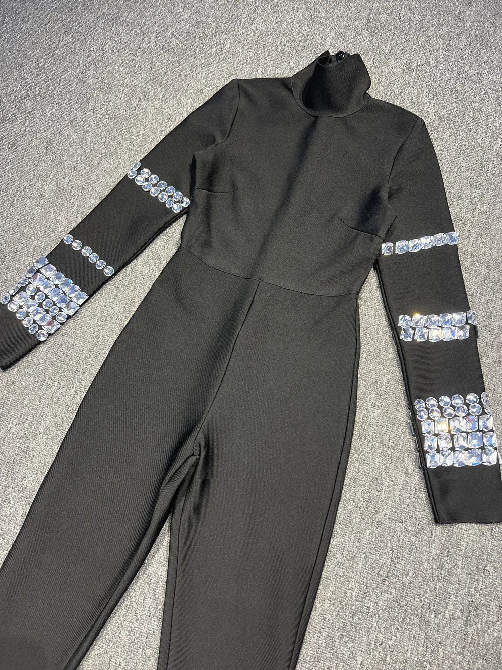 JB2240 High Quality Classy Women Clothing Crystal Jumpsuit Women Rhinestone Womens Jumpsuits Playsuits