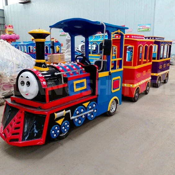 Amusement equipment outdoor Thomas train for kids to ride on for sale
