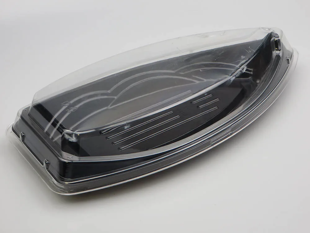 Disposable japanese sushi boat food container sushi plastic container for sea food