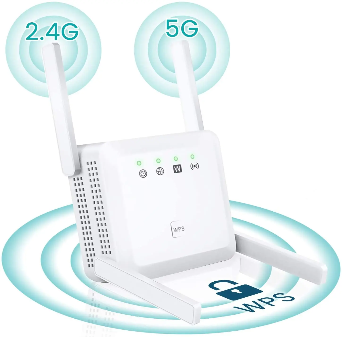 Расширитель диапазона Wi-Fi 1200 Мбит/с, ретранслятор Wi-Fi 2,4 и 5 ГГц, двухдиапазонный беспроводной сигнал WPS, высокая проницаемость, широкий диапазон сигналов