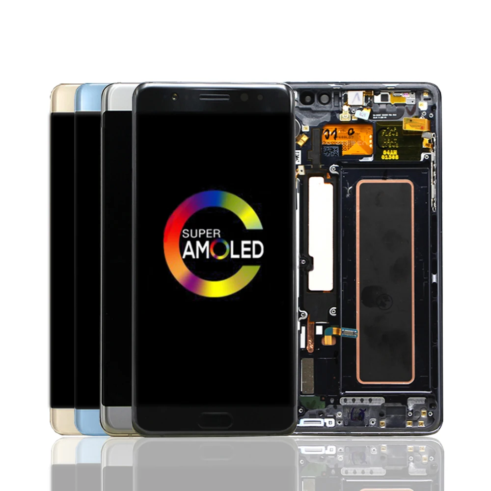 Wholesale LCD Replacement for Samsung Galaxy Note 7 N930/S7 edge/Note FE N935 LCD Display Touch Screen Digitizer With Frame