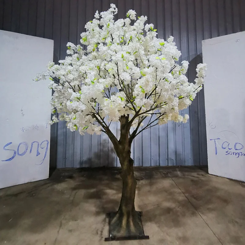 songtao Artificial cherry blossom tree outdoor wedding decoration hotel decoration customized white artificial Cherry trees