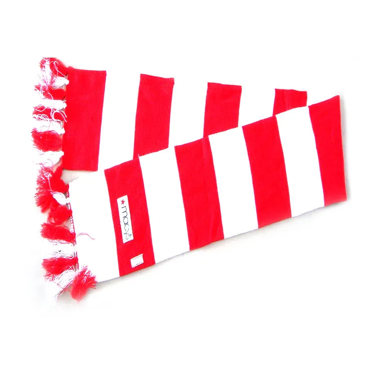 Wholesale Customized Logo Football Acrylic Knitted Fans Scarf Sport Team Decorative Custom Winter Scarf