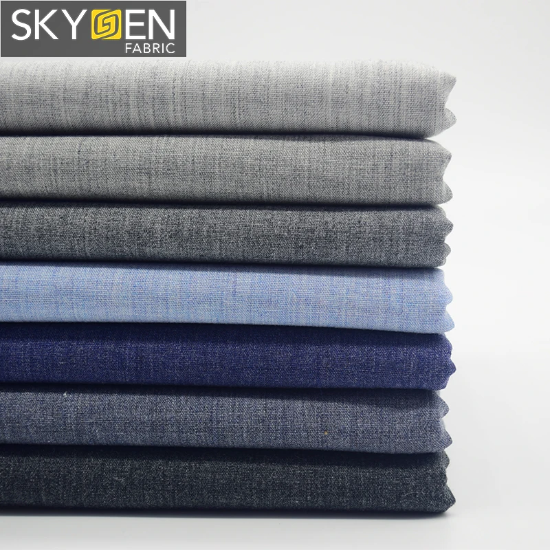 Skygen 2019 new solid color soft finish woven 110 gsm 100% cotton plain fabric by the yard