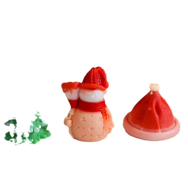 New Christmas Candle Mold Santa Claus Elk Pine Cone Aromatherapy Candle Plaster Mold