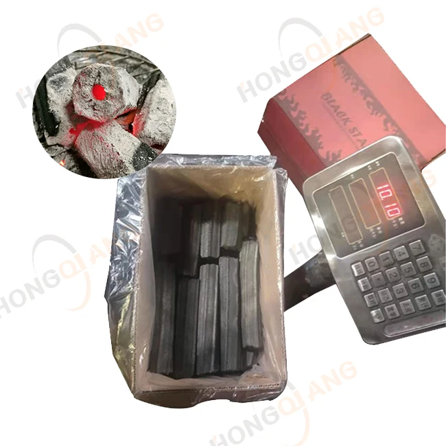 HQBQ0006 HongQiang около 5 часов горения шестигранный для барбекю приготовления пищи бездымный уголь древесные опилки