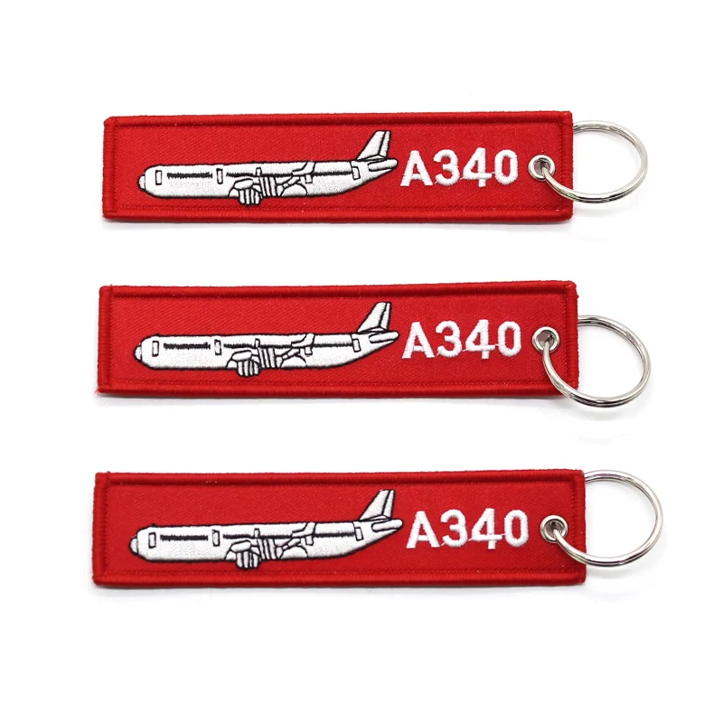 Personalized embroidered pilot keychain with key ring