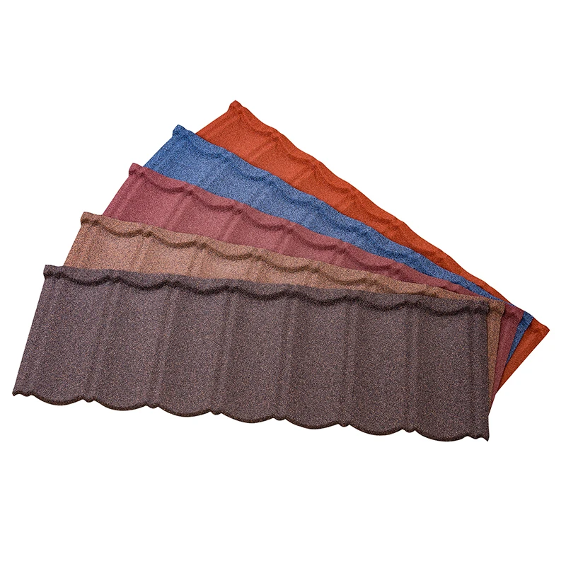 Galvanized Zinc Stone Coated Metal Steel Sheet Bond Shingle Milano Roman Roof Roofing Tile for Sell