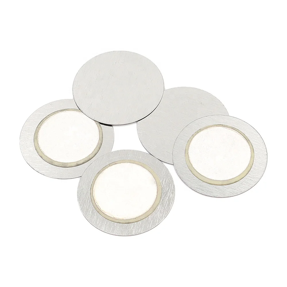 Diameter 20MM Piezo Ceramic Iron Material Disc Alarm Sounding Sound Piezoelectric Ceramic Plate Buzzer Acoustic Components