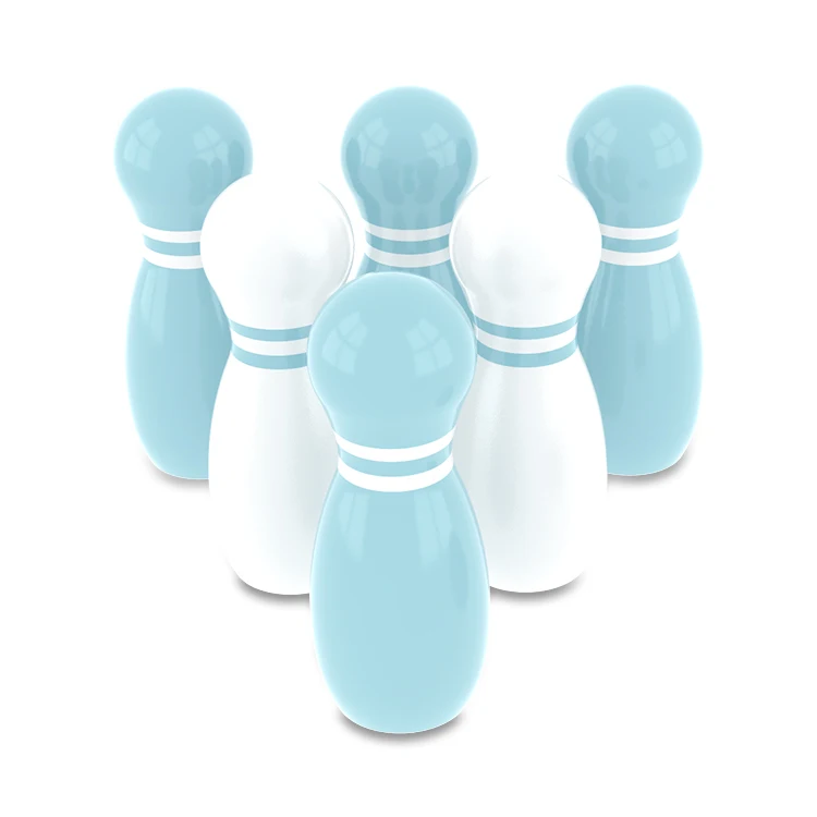 Wooden Colorful Kids Bowling Play Set Sports Skittles Game Educational Toys Lawn Bowling Set for Toddler