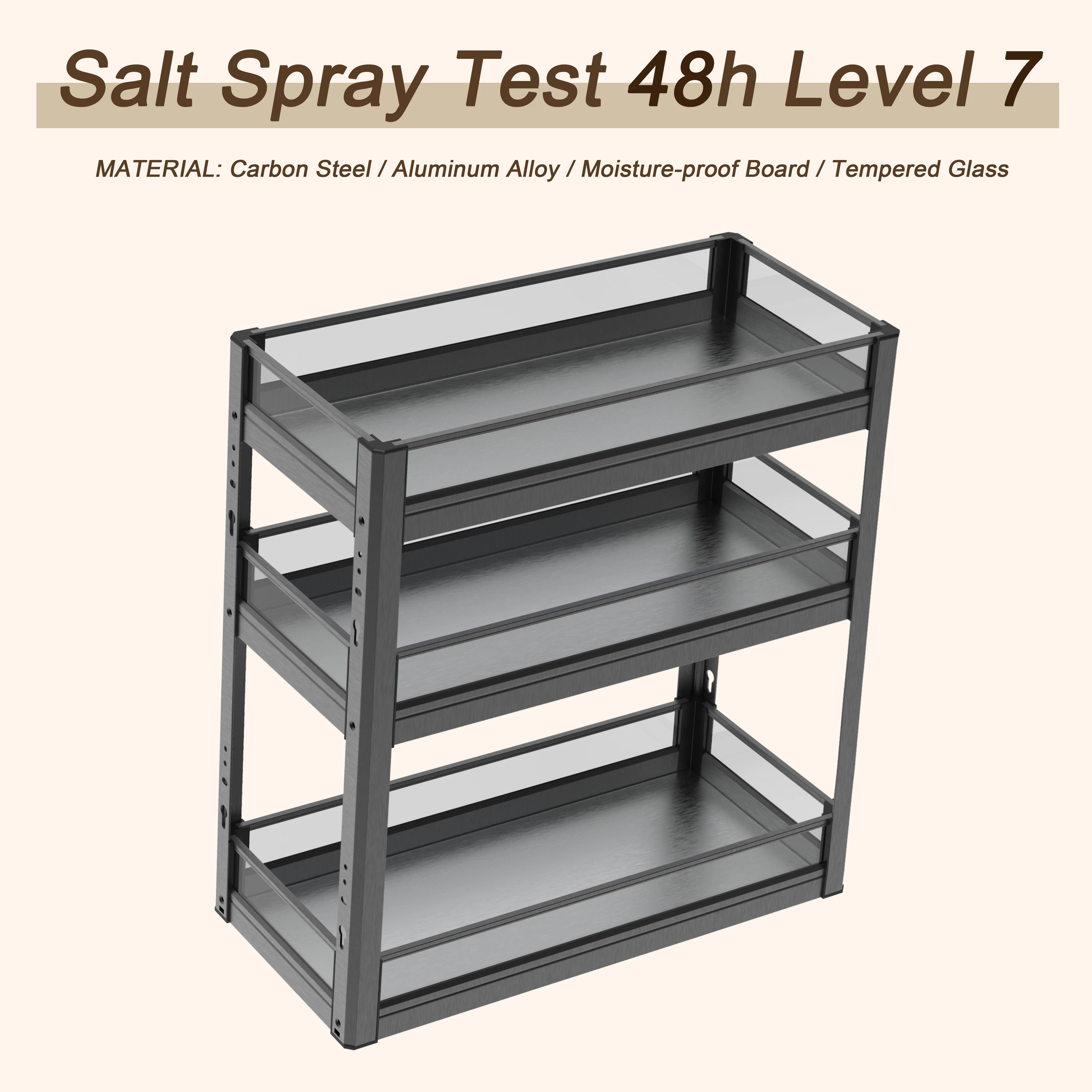 Retractable Kitchen Storage 25cm Shelf Hardware to Join Cabinet Pull Out Organizer Under Sink Glass 3 Layer Bottom Bottle Basket