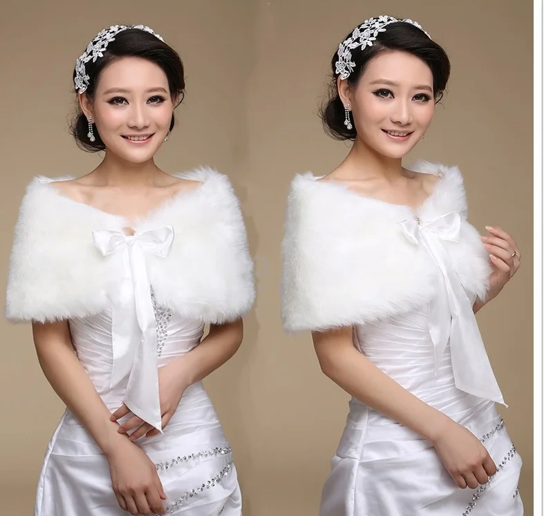 S4333F        New champagne fur cape bride wedding cape wedding coat dress plus size cape  women shawl winter