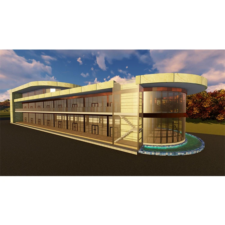 China prefabricated steel structure prefab house school hall construction building