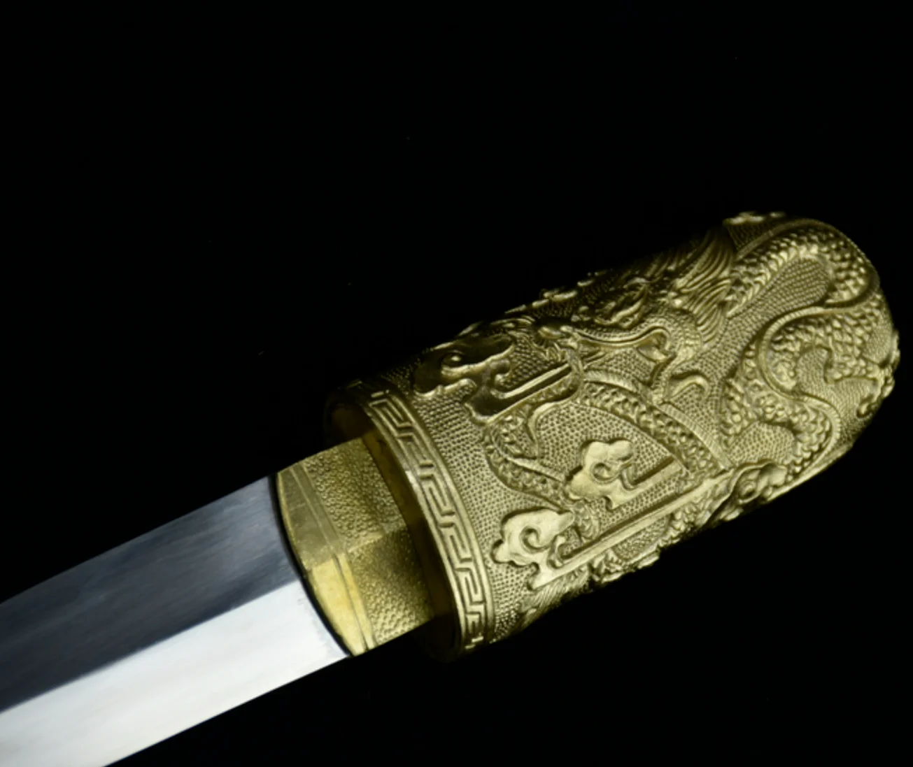 20CM Hidden Cosplay Short Sword Movie Knife High Manganese Steel Scabbard Copper