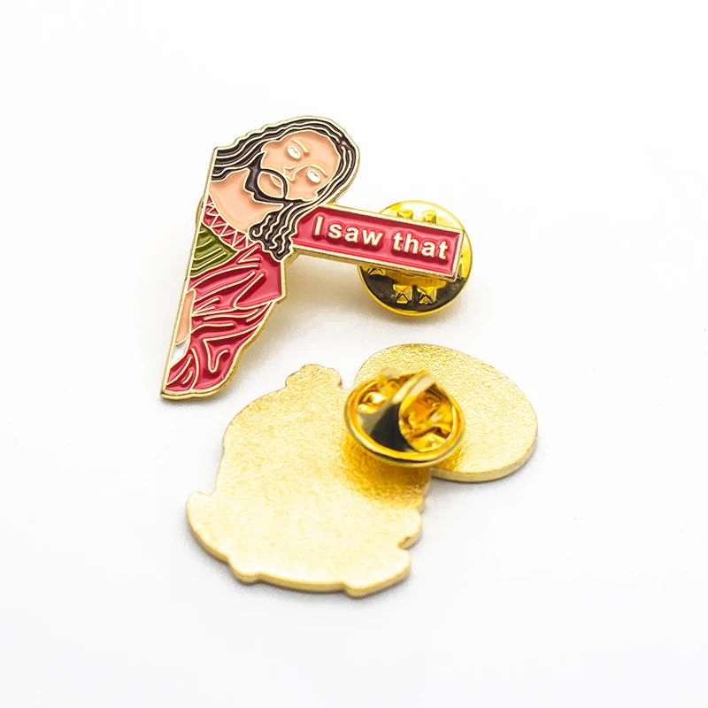 Wholesale Price Badge Funny Design Jesus Cartoon Custom Hard Enamel Pin Cute Enamel Pins