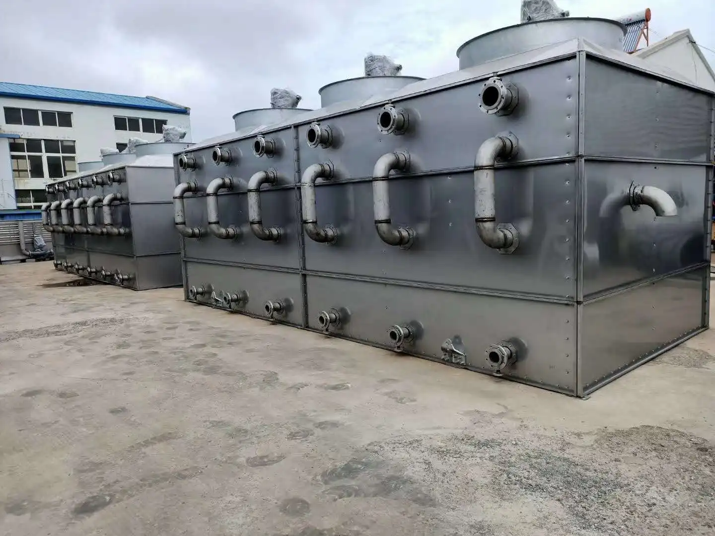 Shandong 72 degree cooling tower 750 m3/hr with lower noise