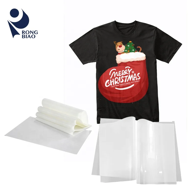 DTF heat transfer PET film hot peel paper a3 a4 DTF Film Sheet for DTF printer L1800 clothing printing