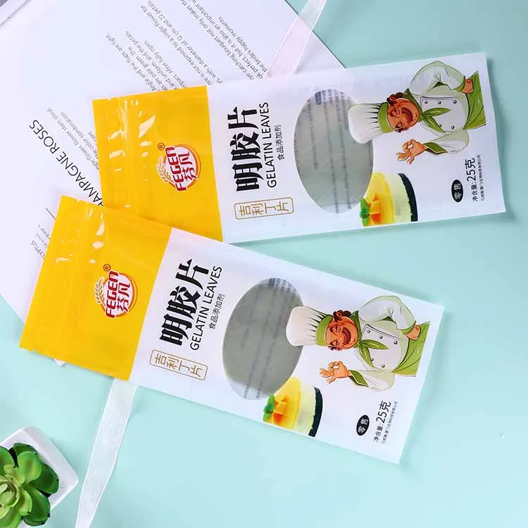 Professional 2020 New gelatin leaf Jelly strength gelatin sheet 2.5g/piece leaf gelatin for Bakery