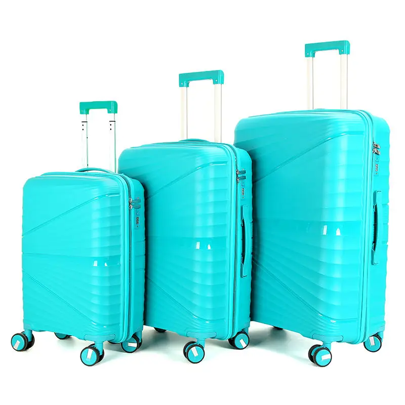 MARKSMAN Wholesale PP Luggage Travel Bags Set 3 Pcs Luggage Suitcases Man Women 20 24 28 Inch Trolley bags Spinner cases