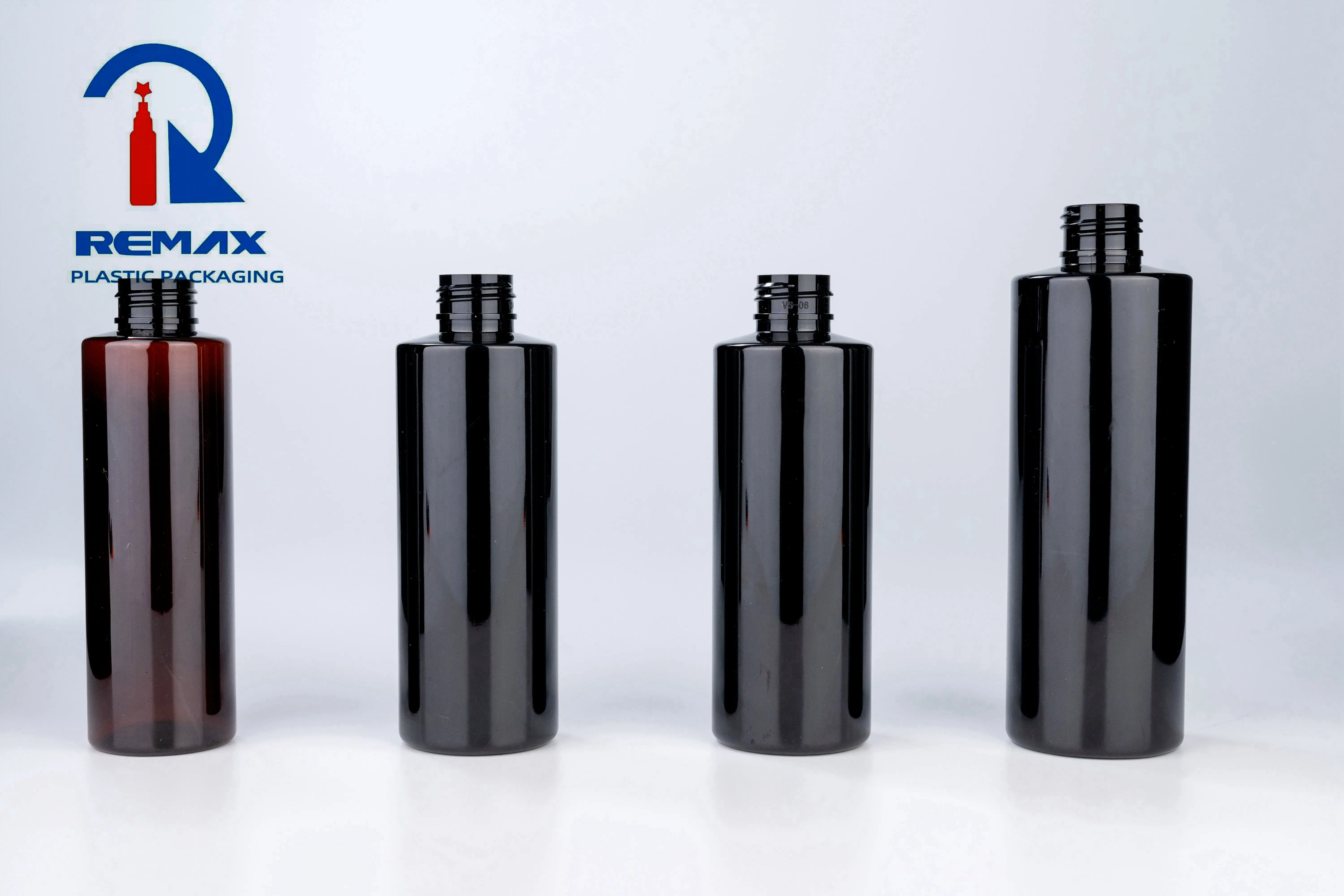 Colorful Clear Plastic Cosmo Bottle For Shampoo Cylindrical Bottles 200 Ml Boston Round Glass 250Ml 500Ml 1000Ml Pump