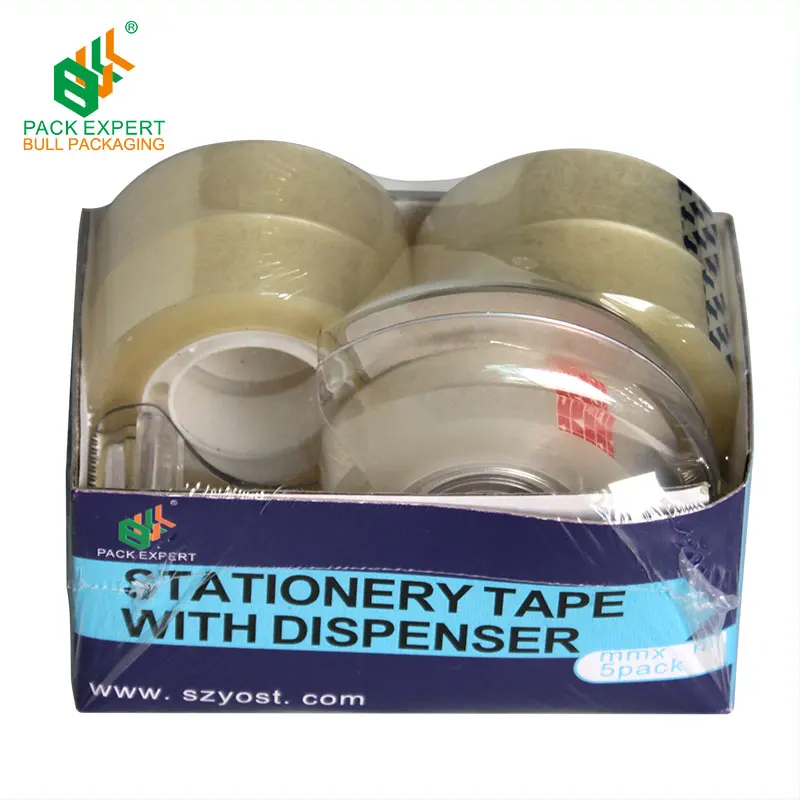 Clear BOPP Stationery Tape Small Adhesive Packing Transparent Tape For Students and Kids