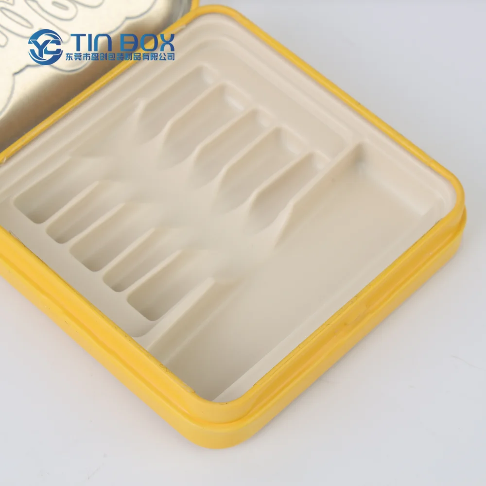 Reusable Child Resistant Tin Printing Childproof Tin Case Can Mint Candy Tin Box Packaging With Hinged Lid
