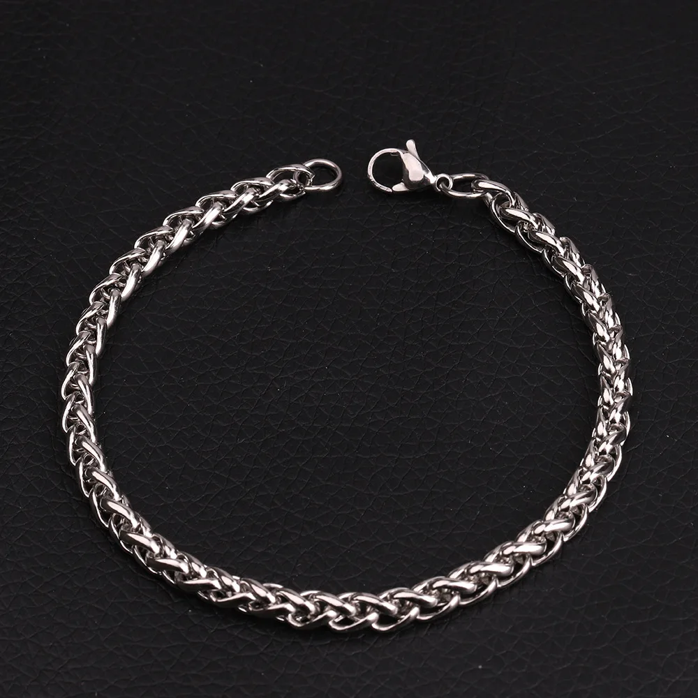 stainless steel flower basket chain, fashion titanium steel thick bracelet, lantern flower basket chain link bracelet