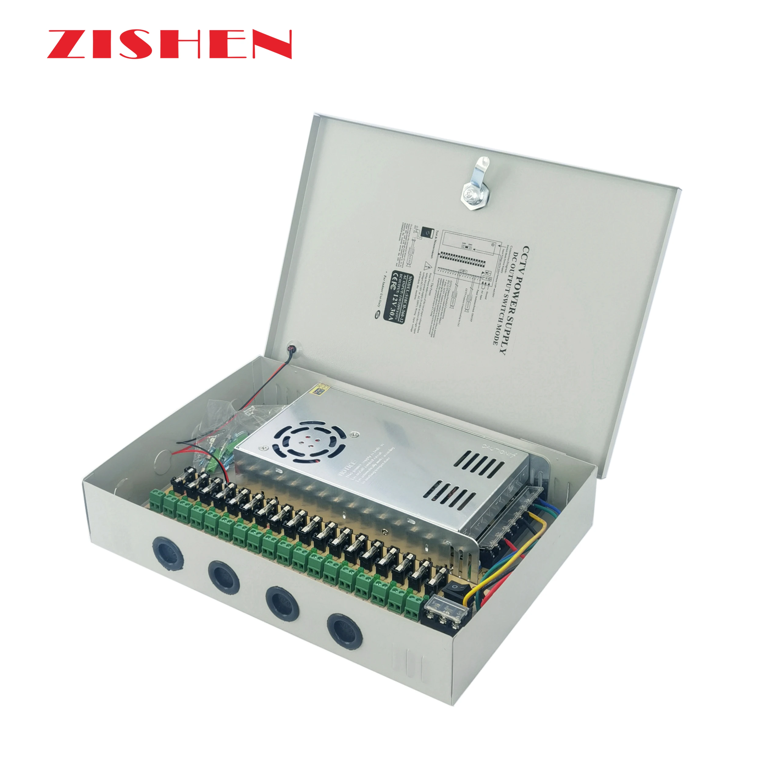 360W 12V 30A For cctv camera LED Stripes Lights Switching Power Supply 18CH Power adapter