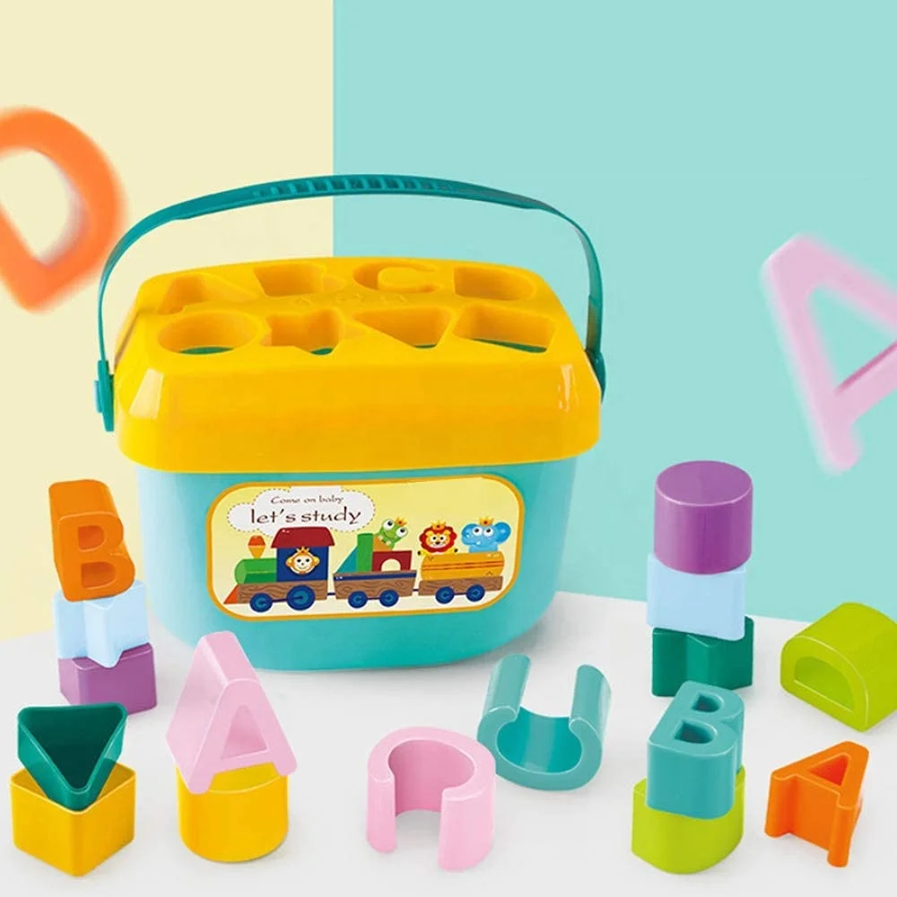 Educational Toys Learn Shape Color Baby First Building Block