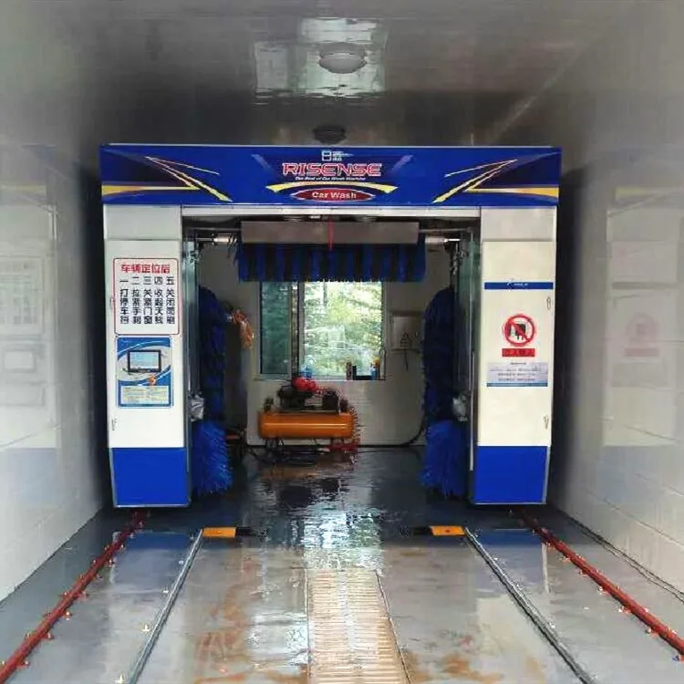 Auto carwash machine for rollover car washing machine with five brushes