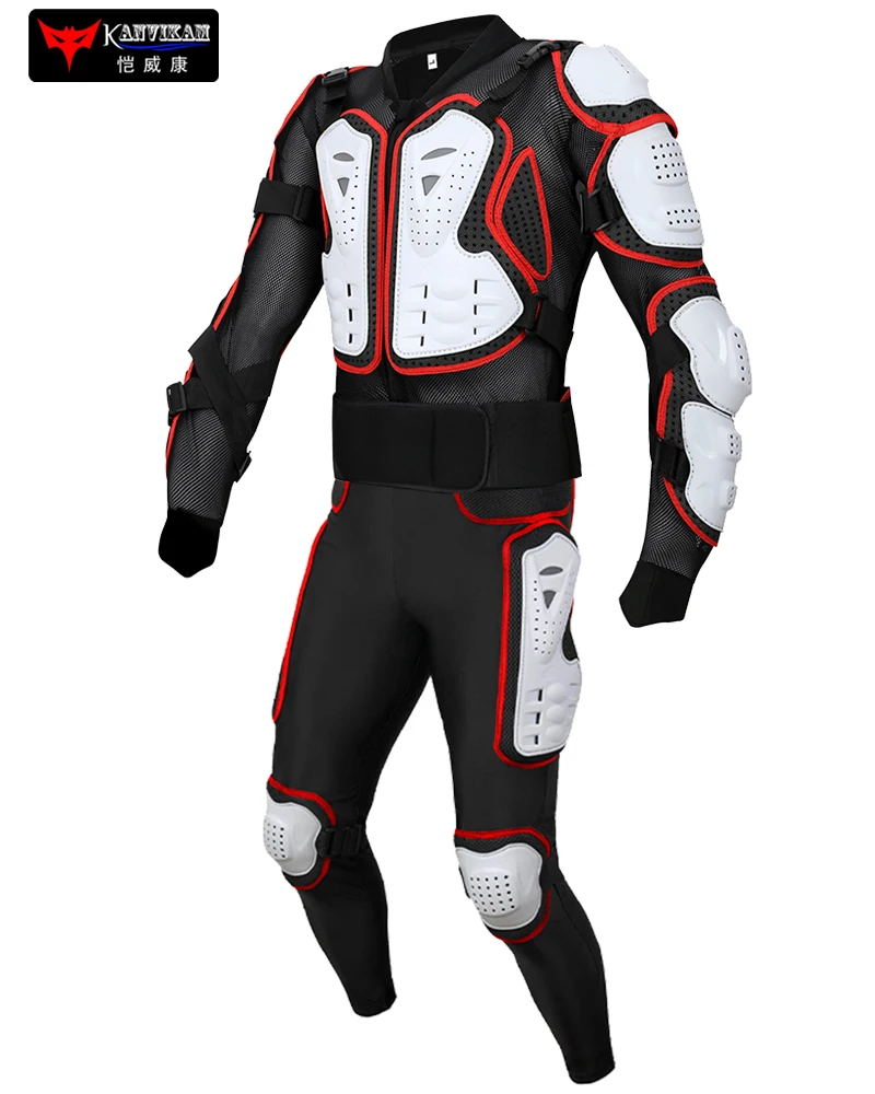 Customizable Motorcycle Armor Jacket and Pants Set - Protective Riding Jacket Suit with Breathable Stretch Mesh PP Hard Shell